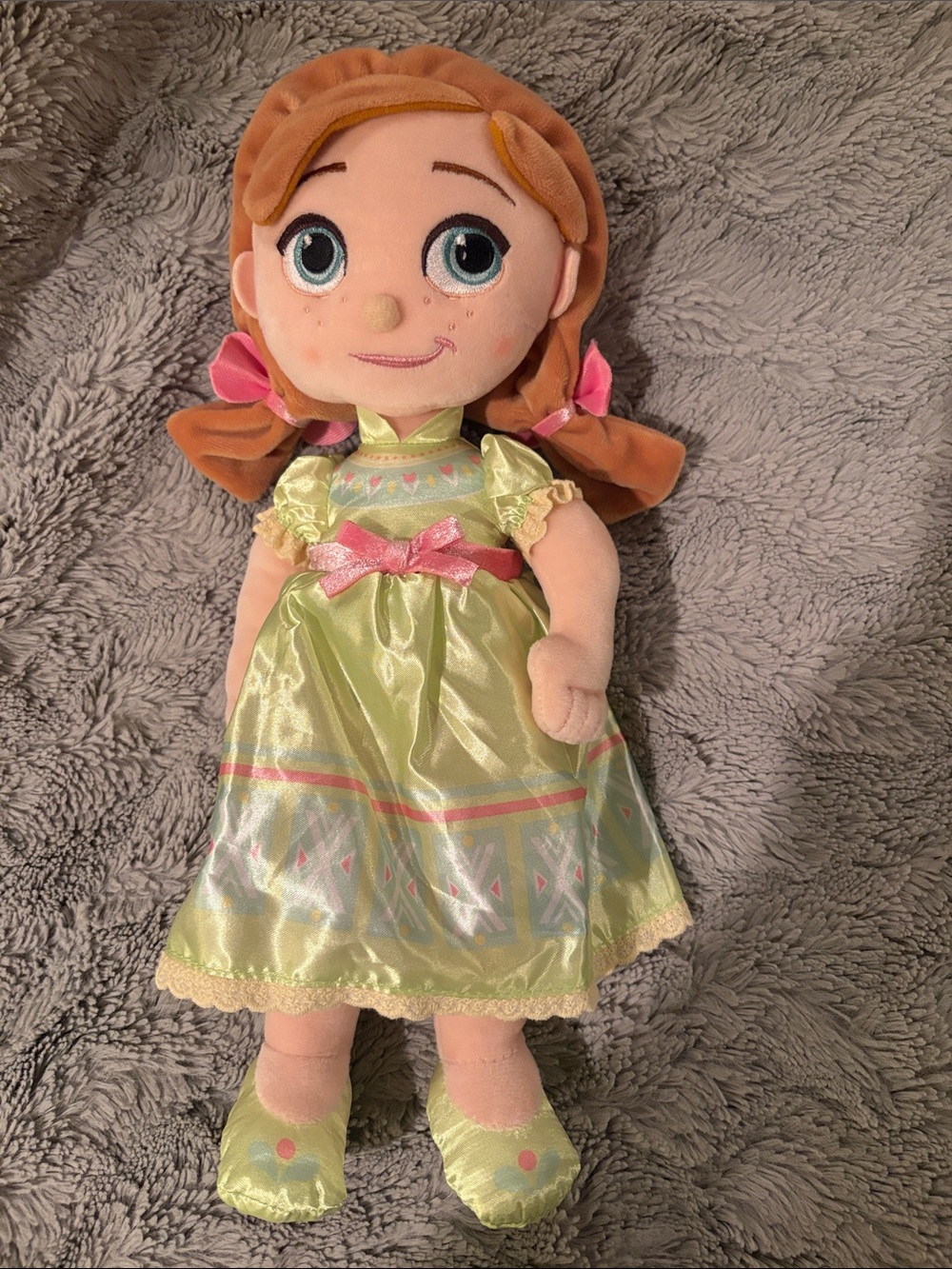 Disney Anna- Green Plush Doll with Pink Accents - Kids Toys